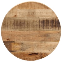 Table Top Ø 50x2.5 cm Round Solid Wood Rough Mango