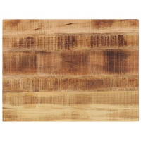 Table Top 80x60x1.5 cm Rectangular Solid Wood Rough Mango
