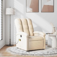 Massage Recliner Chair Cream Fabric