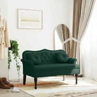 Bench with Cushions Dark Green 120.5x65x75 cm Velvet