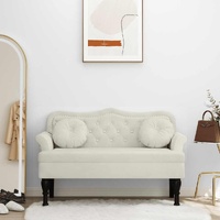 Bench with Cushions Cream 120.5x65x75 cm Velvet