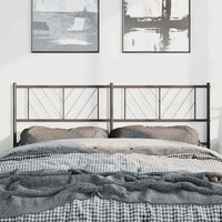 Metal Headboard Black 152 cm Queen
