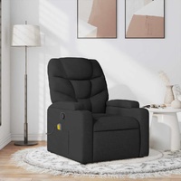 Massage Recliner Chair Black Fabric