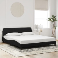 Bed Frame without Mattress Black 183x203 cm King Velvet
