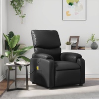 Massage Recliner Chair Black Faux Leather