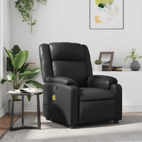 Massage Recliner Chair Black Faux Leather