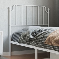 Metal Headboard White 90 cm