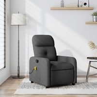 Massage Recliner Chair Dark Grey Fabric