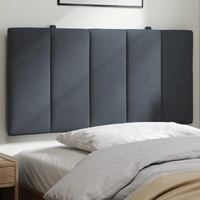 Headboard Cushion Dark Grey 107 cm Velvet