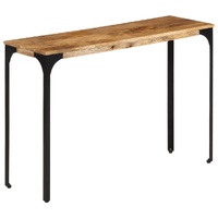 Console Table Brown 110x35x76 cm Solid Wood Mango and Iron