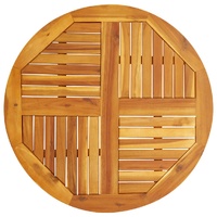 Table Top Ø80x2.2 cm Round Solid Wood Acacia