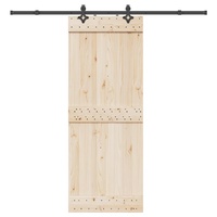 Sliding Door Hardware Kit 213,5 cm Steel Black