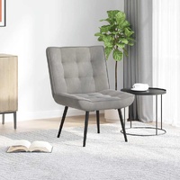 Relaxing Chair Light Grey 64x74x84 cm Velvet