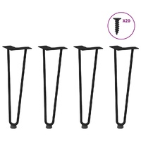 Hairpin Legs for Coffee Table 4 pcs Black 42 cm Solid Steel