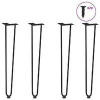 hairpin legs for console tables for Console Table 4 pcs Black 72 cm Solid Steel