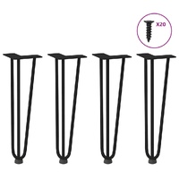 Hairpin Legs for Coffee Table 4 pcs Black 42 cm Solid Steel