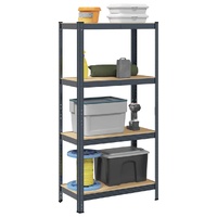 4-Layer Storage Shelf Anthracite Steel&Engineered Wood
