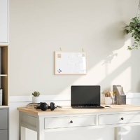 Magnetic Whiteboard with Solid Pine Wood Frame 40x30 cm