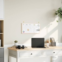 Magnetic Whiteboard with Solid Pine Wood Frame 60x30 cm