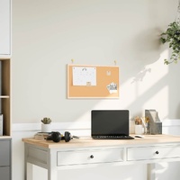 Cork Board with Solid Pine Wood Frame 60x40 cm
