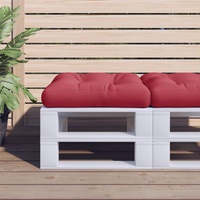 Pallet Cushion 60x60x12 cm Wine Red Fabric