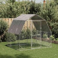 Chicken Run with Roof 2.5x2x2.25 m Galvanised Steel