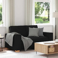 2-Seater Sofa Black 160x78x84 cm Fabric