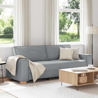 3-Seater Sofa Light Grey 220x78x84 cm Fabric