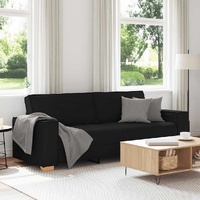 3-Seater Sofa Black 220x78x84 cm Fabric