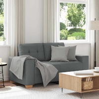 Loveseat Sofa Dark Grey 160x77x82 cm Fabric