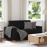 Loveseat Sofa Black 160x77x82 cm Fabric