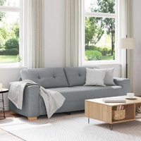 3-Seater Sofa Light Grey 220x78x80 cm Fabric