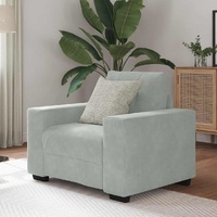 Sofa Chair Light Grey 60 cm Velvet