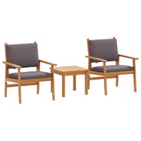 Garden Sofa Set 3 pcs Anthracite Solid Acacia Wood