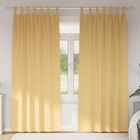 Blackout Curtains with Rings 2 pcs Beige 245 x 140 cm Polyester