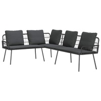Sofa with Cushion Anthracite 173 x 231 x 90cm Steel