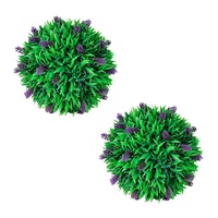 Set of 2 Artificial Boxwood Ball with Lavender 30 cm