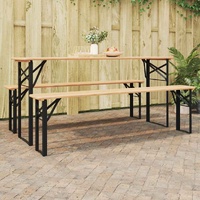 Beer Table Leg 2 pcs Black 39 x 3 x 75 cm Powder-Coated Steel