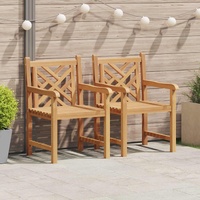 Garden Chair 2 pcs 60 x 58 x 90 cm Solid Teak Wood