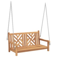 Garden Swing Bench 114 x 60 x 64 cm Solid Teak Wood