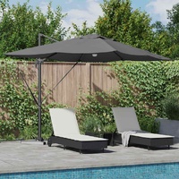 Parasol Anthracite 351 x 250 x 253 cm Polyester and Aluminium