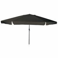 Garden Parasol Black 394 x 394 x 248 cm Polyester and Steel