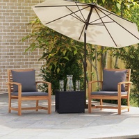 Chair 2 Piece Brown and Dark Grey 65 x 60 x 76.5 cm