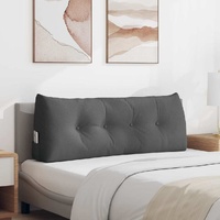 Back Pillow Dark Grey 120 x 24 x 50 cm Fabric