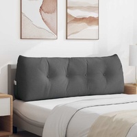 Back Pillow Dark Grey 140 x 24 x 50 cm Fabric