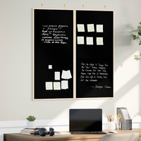 Bulletin Board Folding Black 80 x 80 x 1.4 cm Solid pine wood