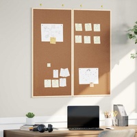 Bulletin Board Folding Brown 80 x 80 x 1.4 cm Solid pine wood