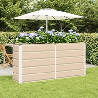 Planter Ivory 160 x 40 x 75 cm Steel