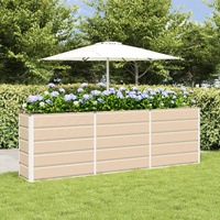 Planter Ivory 240 x 40 x 75 cm Steel