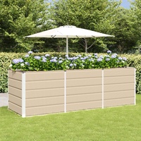 Planter Ivory 240 x 80 x 75 cm Steel